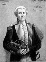 Figure 1: Jean-Charles, chevalier de Borda (Dax 1733- Paris 1799) ; physicien et marin français (image WikiCommons).