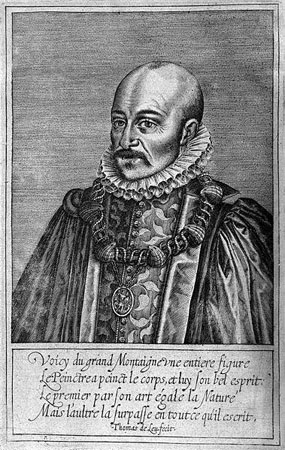 Figure 1 : Portrait de Montaigne par Thomas de Leu, ornant l’édition des Essais de 1608.