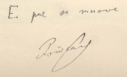 Figure 2 : Autographe de Poincaré en bas de sa photographie pleine page de La Revue Illustrée.