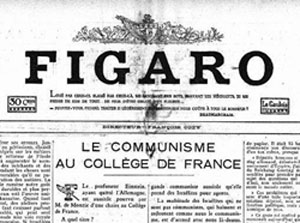 La « une » du Figaro, 18 mai 1933