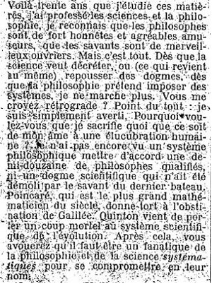 Figure 4 : Extrait de l’article de l’évêque BOLO, intitulé « Le Christ est-il Dieu ?», Le Matin, 20 février 1908, page de une.