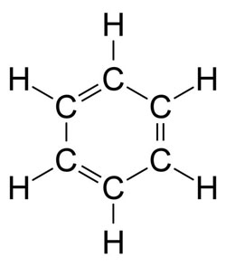 Figure 9 : Formule développée du benzène C6H6