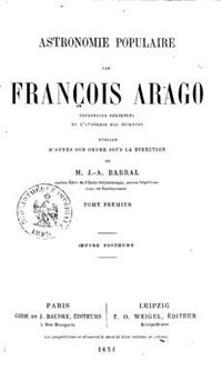 Figure 1 : Arago, Astronomie populaire, en 4 tomes (édition posthume, 1854)