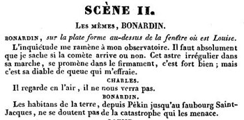 Figure 3 : Extrait de l’acte I, scène II de la pièce Dumersan / Honoré (1831)
