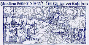 La chute d'une météorite en 1492 à Ensisheim