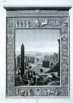 Figure 7 : Le célèbre frontispice de La Description d’Egypte (23 volumes publiés entre 1809 et 1829).